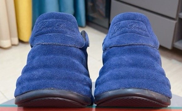 Loro Piana Blue Lace-Up Sneakers
