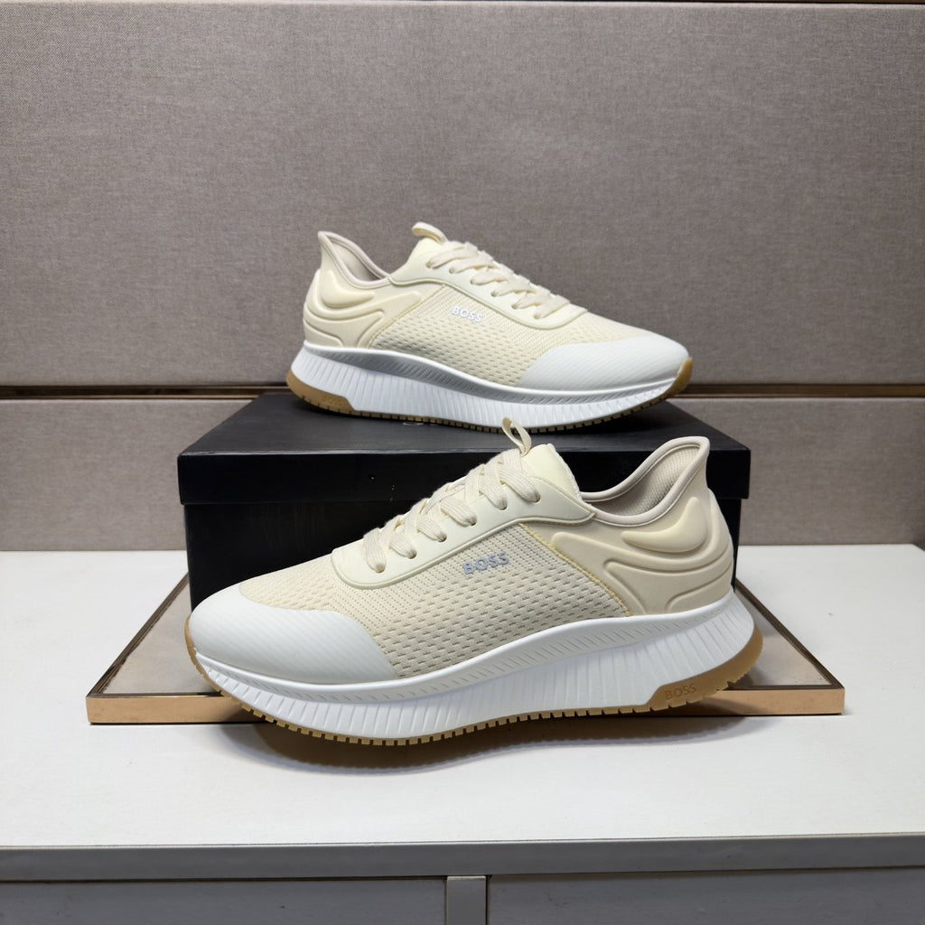 BOSS Men's Mesh Panel Sneakers